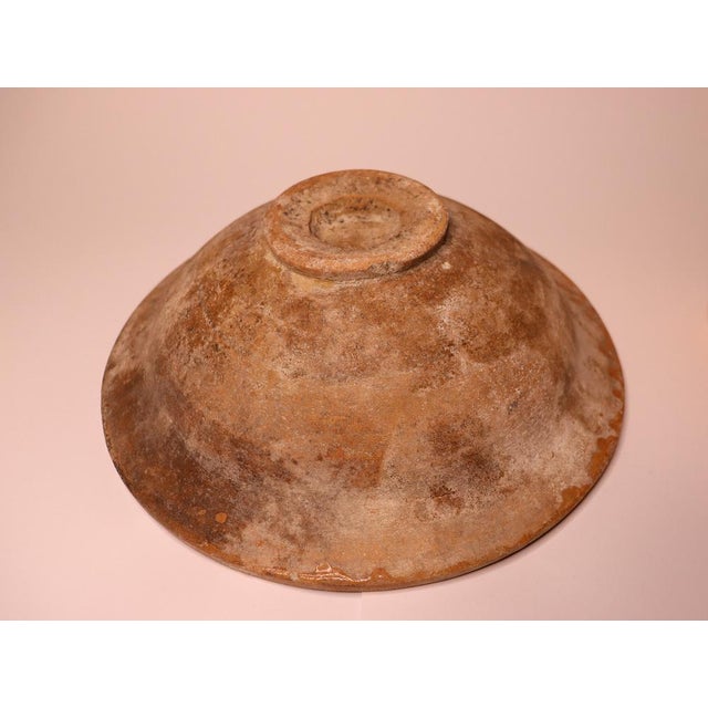 1930s Handmade Clay Bowl Pottery Bowl Plate, 1930s For Sale - Image 5 of 18