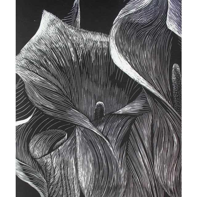 Contemporary Marta Bozyk, Cantedeskia Flower, 2017, Linocut For Sale - Image 3 of 6