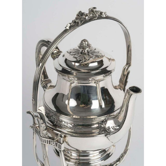Napoleon III Samovar in Silver-Plated Metal, 19th Century For Sale - Image 3 of 10