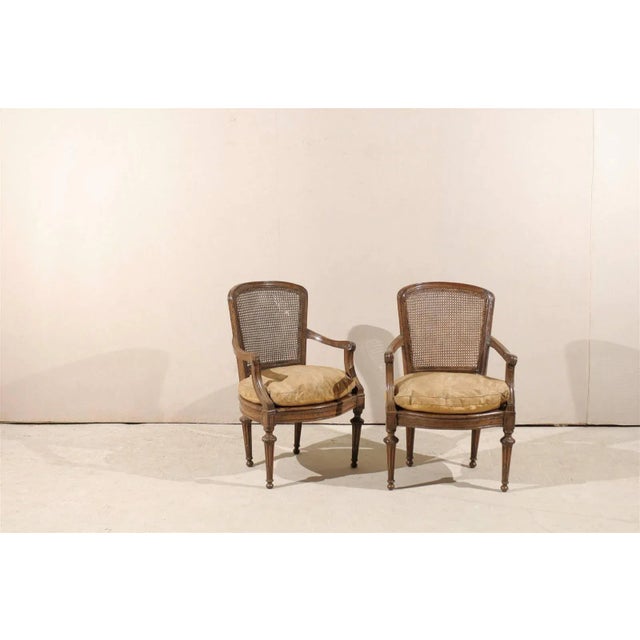 Italian 18th Century Italian Wooden Armchairs- A Pair For Sale - Image 3 of 11