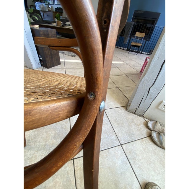 Bistro-Style Desk Chair in Bentwood with Cane Seat, 1930s For Sale - Image 16 of 18