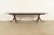 English Baker Furniture Style Georgian Banded Mahogany Double Pedestal Extension Dining Table, Newly Refinished For Sale - Image 3 of 14