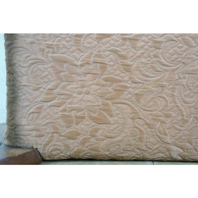 Antique Early American Pine Upholstered Needlepoint Foot Stool Ottoman Rest 11" For Sale - Image 12 of 14