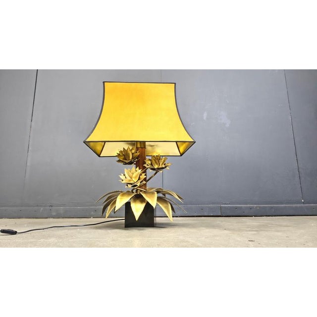 Floral Table Lamp from Maison Jansen, 1970s For Sale - Image 10 of 12