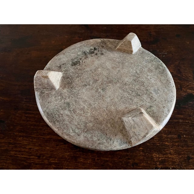 Late 20th Century Natural Unpolished Gray Marble Footed Plateau/Riser/Cheese Board For Sale - Image 15 of 15