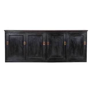 Large 19th Century English Ebonised Mahogany Dresser Base, 1890s For Sale