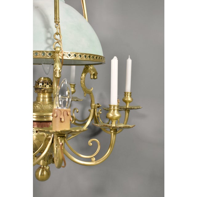 Large Napoleon III French Chandelier in Bronze and Opaline For Sale - Image 16 of 18