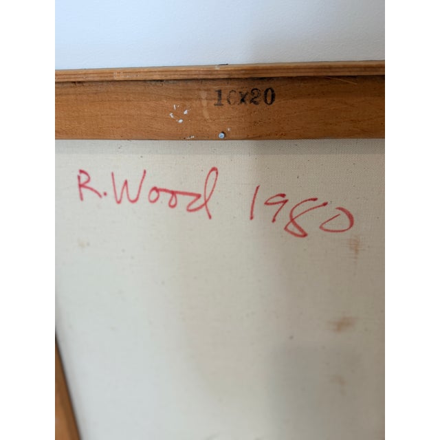 1980 Robert Wood Floral Still Life Painting For Sale - Image 4 of 7
