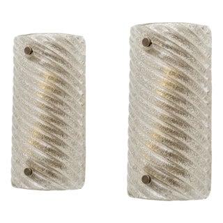 Mid-Century Modern Murano Glass Sconces, 1970s, Set of 2 For Sale