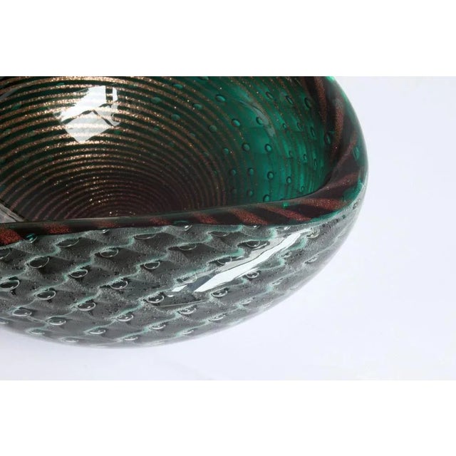 Murano Glass Bullicante and Filigrana Bowl, 1950s For Sale - Image 4 of 14