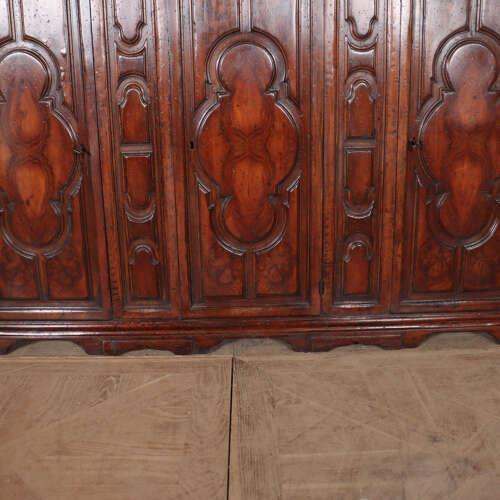 Brown Italian Walnut Sideboard, 1920s For Sale - Image 8 of 17