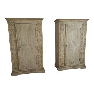 Fir Cabinet, 1985, Set of 2 For Sale