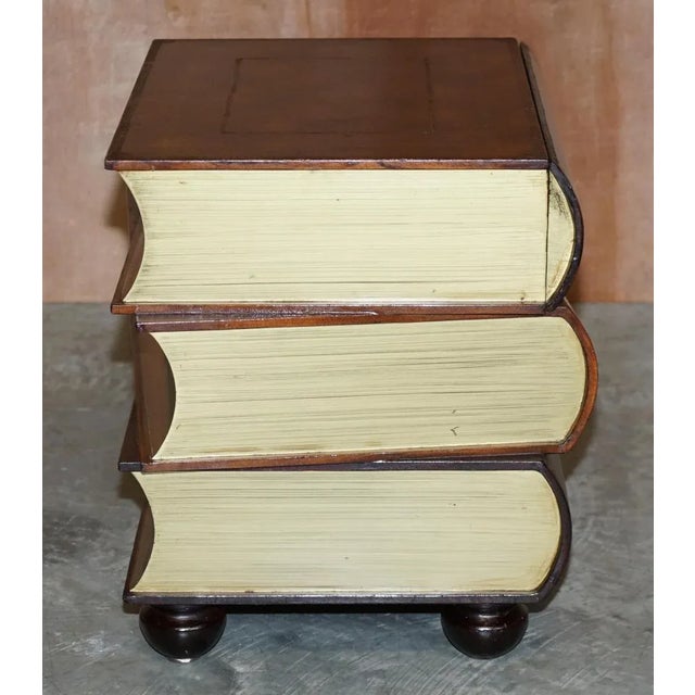 Leather Bound Side Tables with Drawers, Set of 2 For Sale - Image 6 of 18