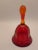 American Vintage Viking Hand Made Ruby Red Glass Bell For Sale - Image 3 of 4
