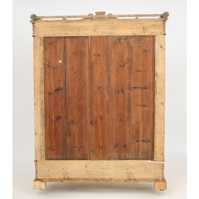 Rustic Pine Wood Wardrobe For Sale - Image 10 of 11