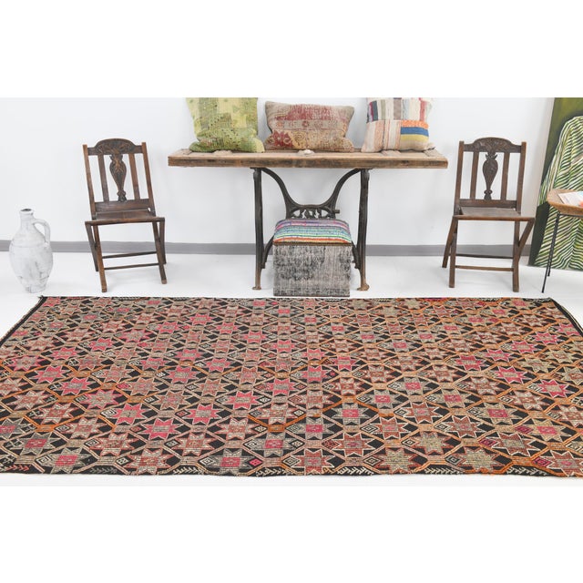 Vintage Kilim Rug For Sale - Image 4 of 13