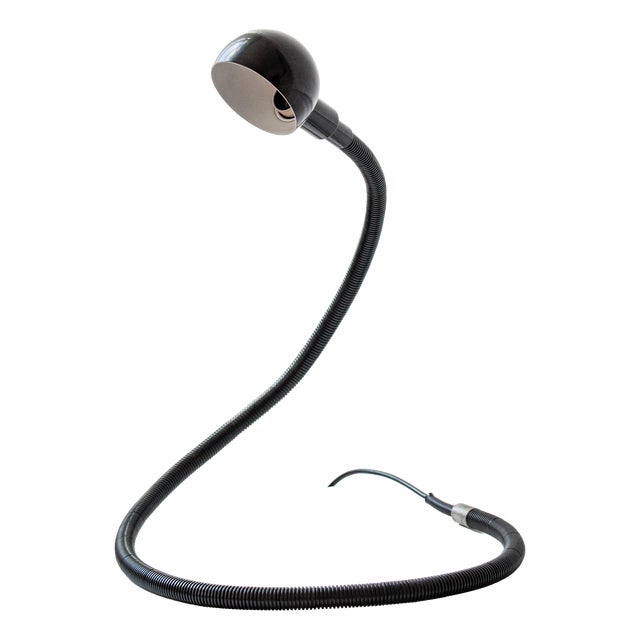 Large Black Hebi Lamp by Isao Hosoe for Valenti, 1970s For Sale
