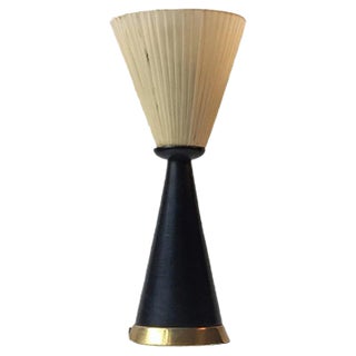 Italian Diablo Table Lamp with Brass Accents, 1960s For Sale