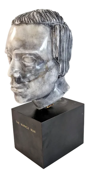 1980s "The Marked Man" Male Marble Bust
