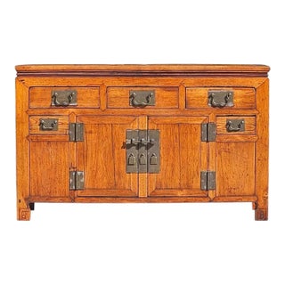 Antique Chinese Elm / Elmwood Altar Cabinet | Sideboard | Server | Sofa Table | Console | Credenza For Sale
