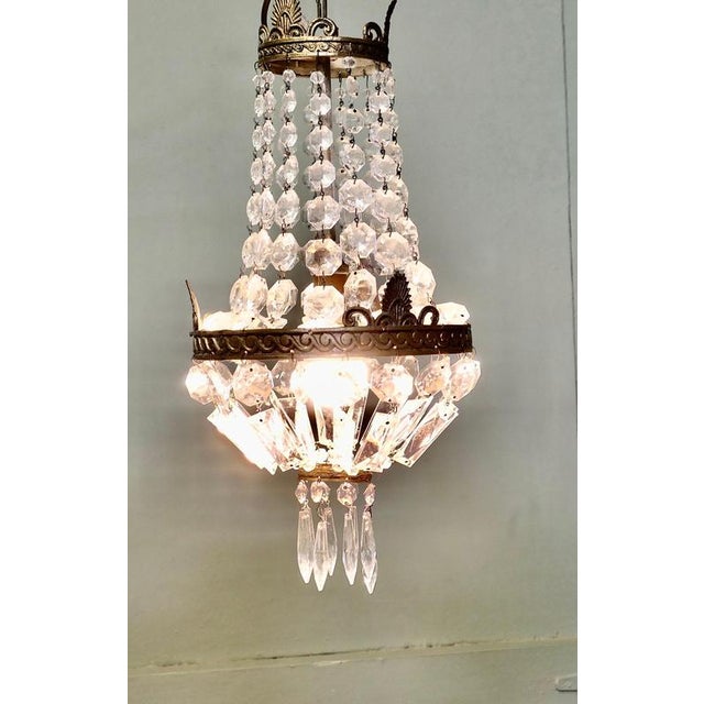 1920s French Empire Style Tent and Baked Chandelier, 1920 For Sale - Image 5 of 7