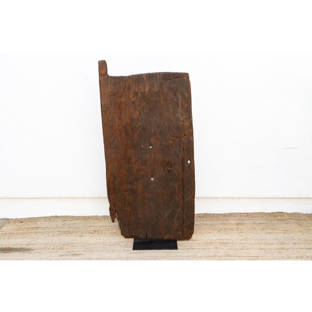 Wood Twin Ring Antique Igbo African Door For Sale - Image 7 of 8