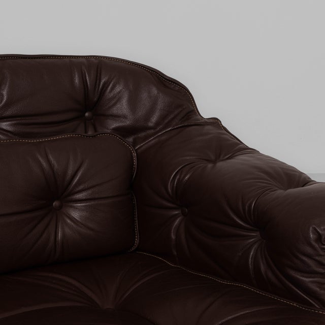 1960s Danish Mid-Century Modern Sofa Attributed to Ellekær & Norell for Coja Chocolate Brown For Sale - Image 14 of 18