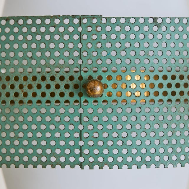 1950s Mid-Century Modern Brass + Opaline Glass Pendant in the Manner of Stilnovo For Sale - Image 11 of 11