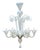 Classic Venetian Glass Chandelier, Iridescent, Murano, Italy For Sale
