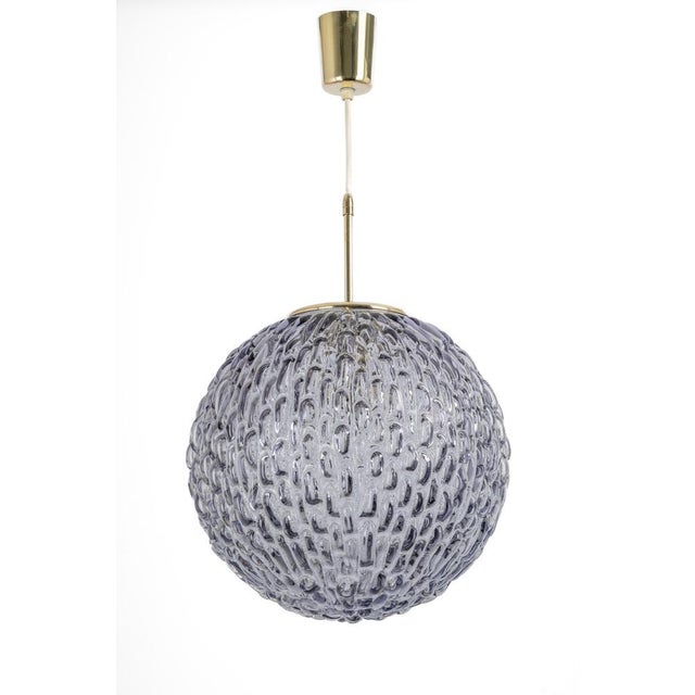 Large Bubble Glass Pendant attributed to Limburg Glashütte, Germany, 1970s For Sale - Image 3 of 14