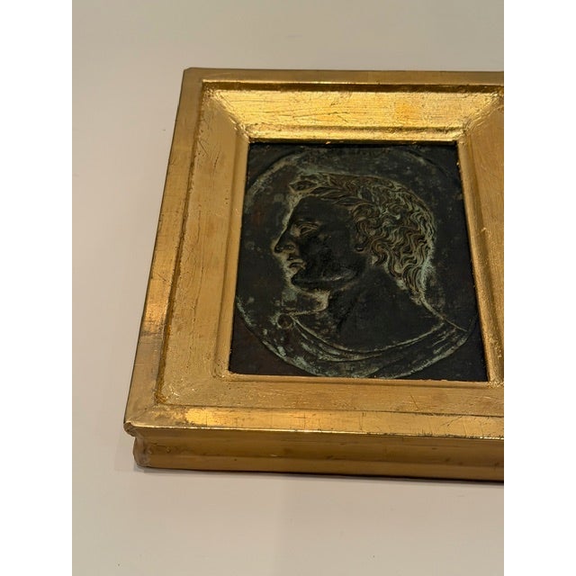 Antique Copper Plaque of Roman Boy in Giltwood Frame For Sale In Philadelphia - Image 6 of 7