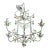 White Painted Wrought Iron Chinoiserie Chandelier With Bells For Sale