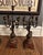 French 19th Century French Patinated Bronze Spelter and Rouge Griotte Marble Candelabras Garnitures Pair For Sale - Image 3 of 12