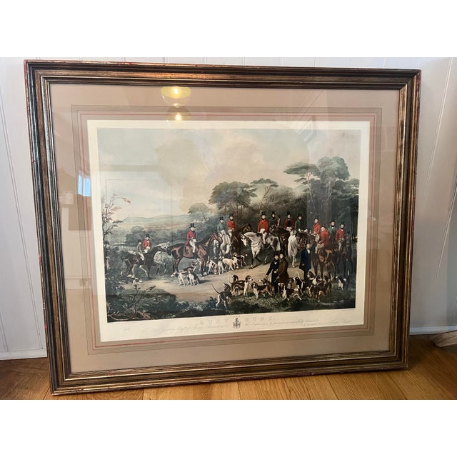 Sculpture Materials Antique 1840 “The Bury Hunt” Hand-Colored Engraving — Proof Impression, Agar/Maiden/Bromley/Zanetti For Sale - Image 7 of 8