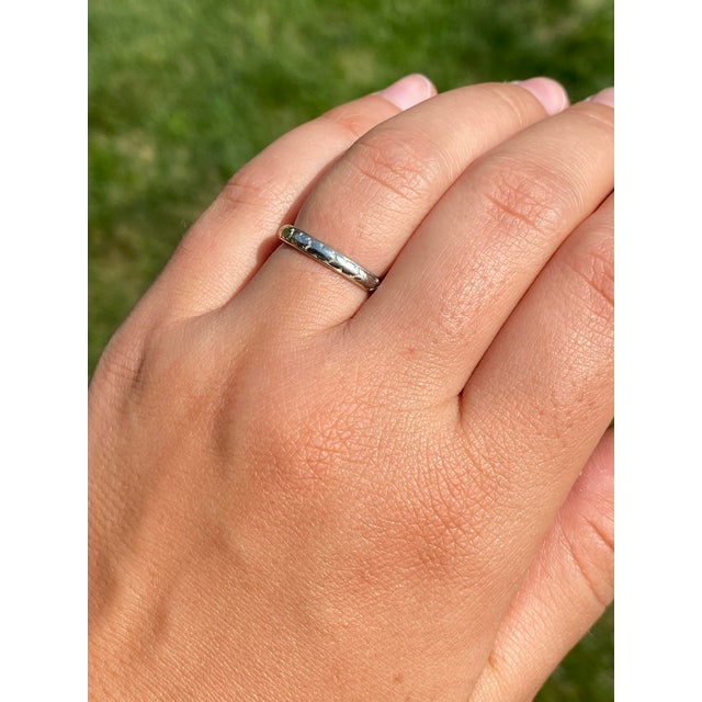 The Aquaview Road: Orange Blossum Antique Wedding Band in White Gold For Sale In Philadelphia - Image 6 of 7