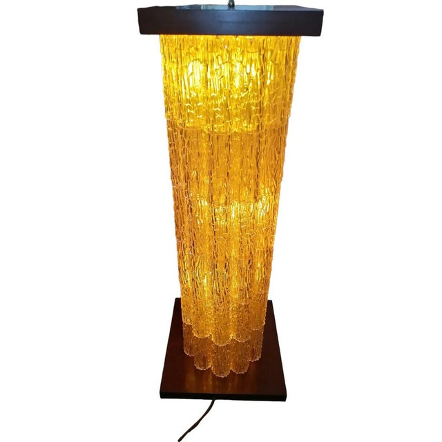 1960s Acrylic Glass Floor Lamp with Faceted Tubular Double Lighting, 1960s For Sale - Image 5 of 9
