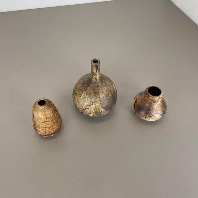 Studio Pottery Sculptural Vases from Gerhard Liebenthron, Germany, 1970s, Set of 3 For Sale - Image 17 of 18