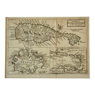 1716 St. Kitts, Antigua & Caribbean — By Herman Moll Atlas Geographicus For Sale