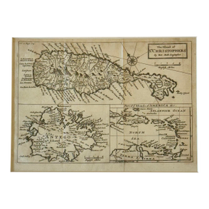1716 St. Kitts, Antigua & Caribbean — By Herman Moll Atlas Geographicus
