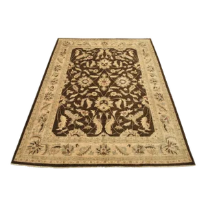 Ziegler Rug 8’2” X 9’9” Brown Wool Hand-Knotted Oriental Carpet