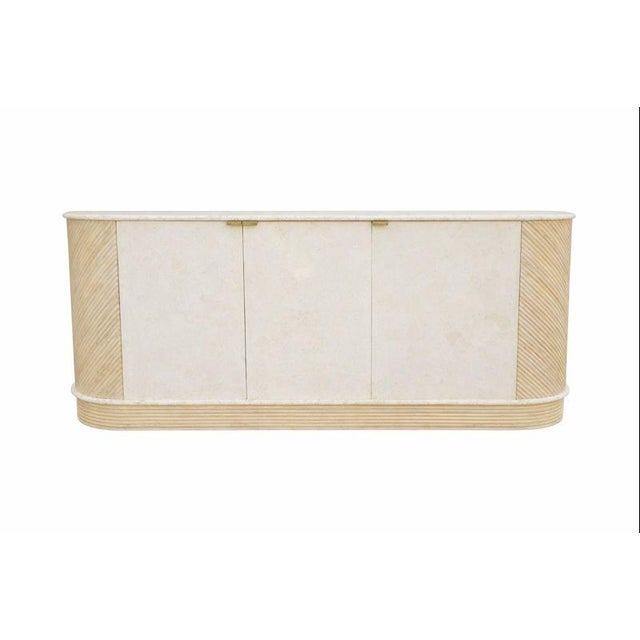 Postmodern Casa Bique Neoclassical Credenza With Marble Top, 1988–91 For Sale - Image 3 of 9