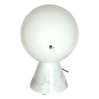 Polluce Bedside Lamp in Murano Glass and Carrara Marble by Guido Rosati for Itre, 1980s For Sale