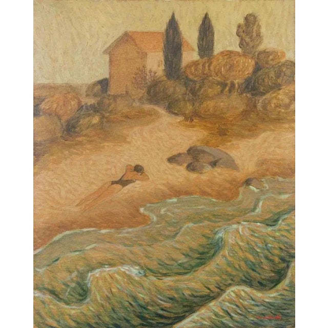 Alberto Gallerati, Alone at her Own Home, Oil on Canvas, 1970s For Sale - Image 6 of 6