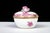 Charming vintage hand-painted porcelain lidded heart-form bonbonniere/trinket box crafted by the historic Herend...