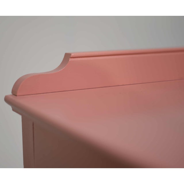 Mid Century French Country Style Dresser in Pink - Newly Painted For Sale - Image 10 of 12