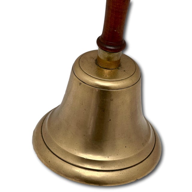 Unusually Very Large Size Antique American Brass Schoolhouse Bell - Circa Mid 19th Century For Sale - Image 12 of 18