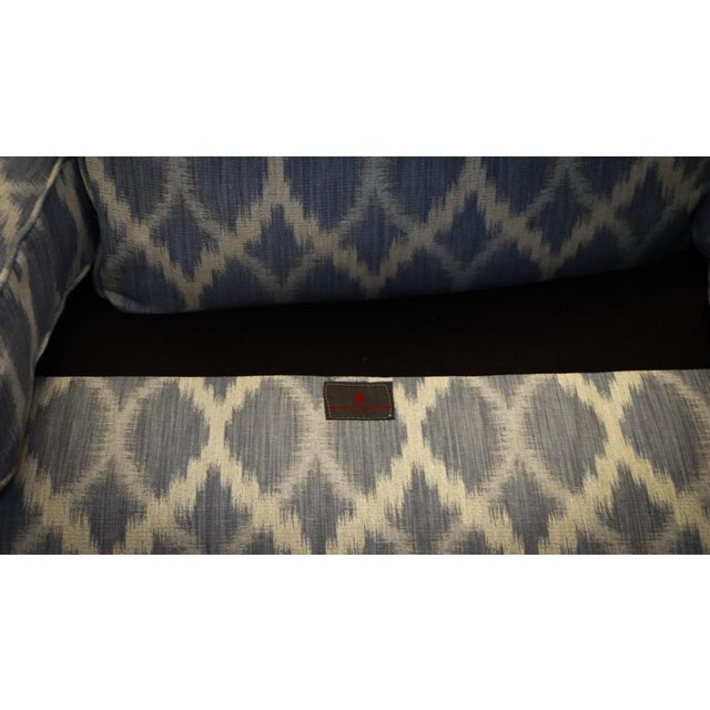 Connaught Grand 3-Seater Sofa in Jane Churchill Fontane Blue Linen Upholstery from Peter Dudgeon, 2010s For Sale - Image 13 of 18