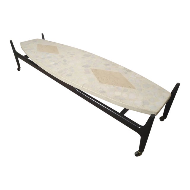 Harvey Probber Travertine and Terrazzo-Top Table For Sale
