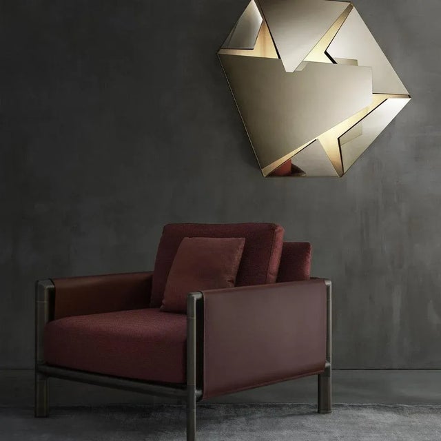 Metal Small Kaleidos Gold Wall Light by Campana Brothers For Sale - Image 7 of 8