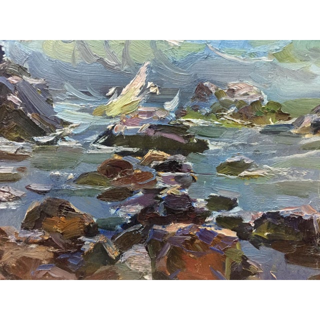 Paper 1970s Oil Painting Sea Breeze Filippov z.i. For Sale - Image 7 of 9